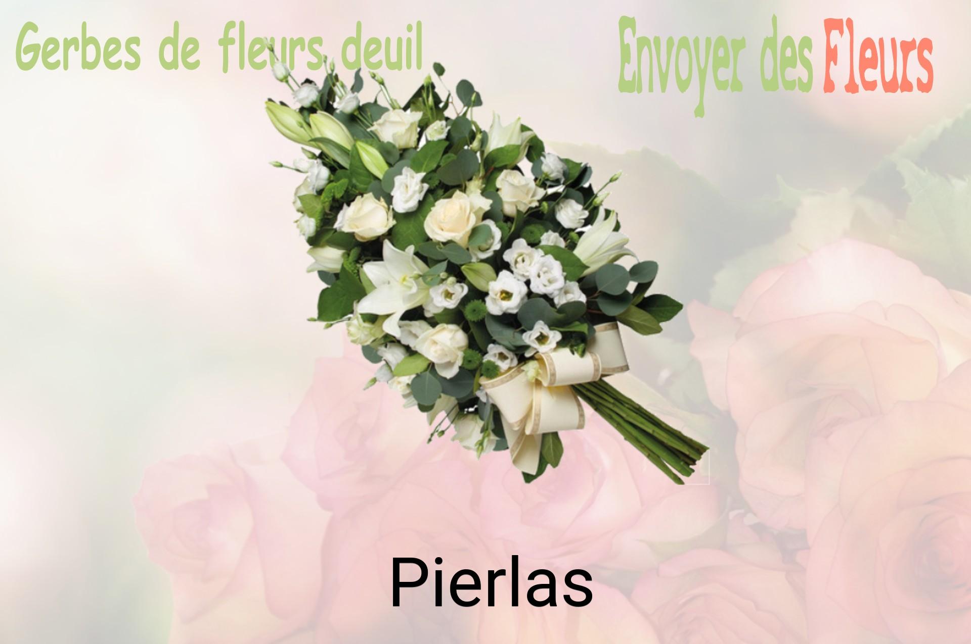 Gerbe de fleurs de deuil livrée à Pierlas
